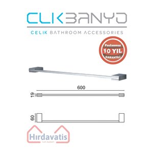 Paslanmaz Pirinç Titanik 60 Cm Uzun Havluluk