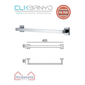 Paslanmaz Pirinç Kenzo Uzun Havluluk 40cm