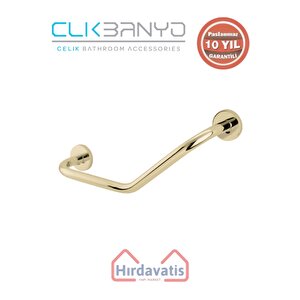 Paslanmaz Pirinç Flora Küvet Tutamağı 40cm Altın Sarı Gold