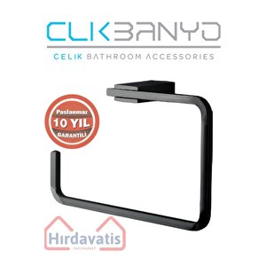 Paslanmaz Pirinç Mat Siyah Titanik Kare Havluluk