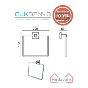 Paslanmaz Pirinç Tamay Kare Havluluk
