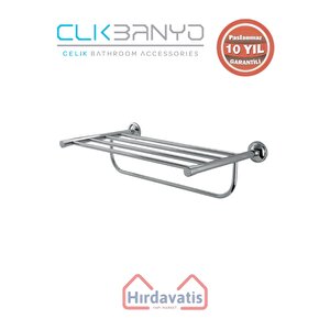 Paslanmaz Pirinç Bella Montajlı Raf Havluluk 50cm