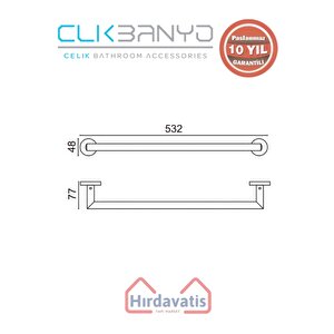 Paslanmaz Pirinç Flora Küvet Kolu 50cm Altın Sarı Gold