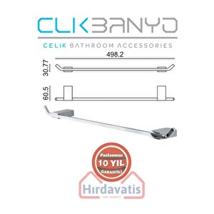 Paslanmaz Pirinç Titanik 50cm Uzun Havluluk