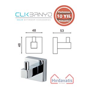 Paslanmaz Pirinç Tamay Bornozluk Banyo Askısı