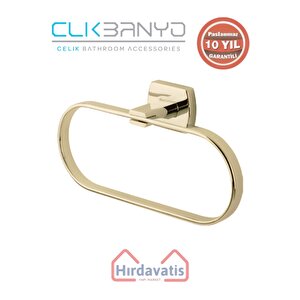 Paslanmaz Pirinç Milano Oval Havluluk Altın Sarı Gold
