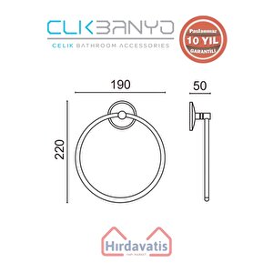 Paslanmaz Pirinç Bella Yuvarlak Havluluk