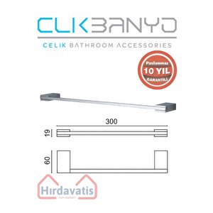 Paslanmaz Pirinç Titanik 30 Cm Uzun Havluluk