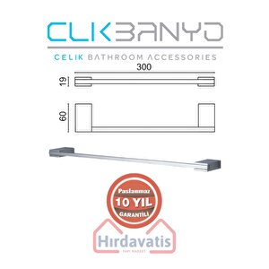 Paslanmaz Pirinç Titanik 30 Cm Uzun Havluluk