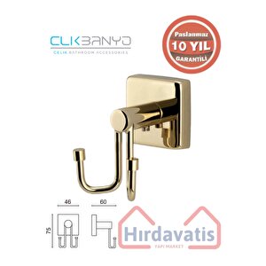 Paslanmaz Pi̇ri̇nç Vi̇zyon Kare Rozetli̇ 3'lü Set Havluluk Kağitlik Askilik Sari