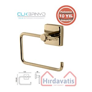 Paslanmaz Pi̇ri̇nç Vi̇zyon Kare Rozetli̇ 3'lü Set Havluluk Kağitlik Askilik Sari