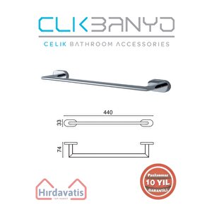 Paslanmaz Pirinç Zirve Uzun Havluluk 40cm