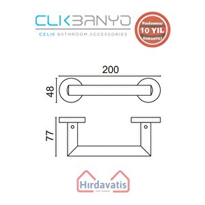 Paslanmaz Pirinç Flora Küvet Kolu 17cm Mat Siyah