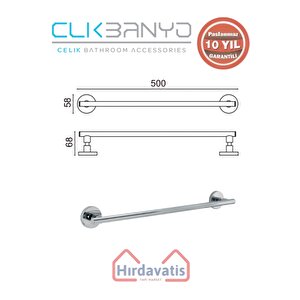 Paslanmaz Pirinç Flora Uzun Havluluk 50cm