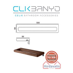 Paslanmaz Pirinç Selvi Havluluk 50cm