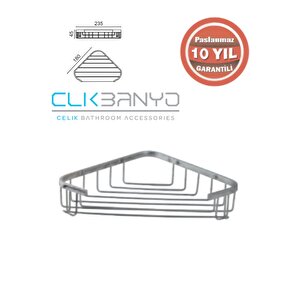 25-168.1p Eda Tekli Köşe 18x18 Sabunluk Ve Şampuanlık