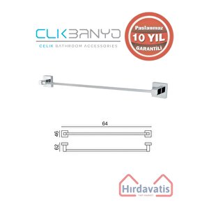 Paslanmaz Pirinç Tamay Uzun Havluluk 60cm