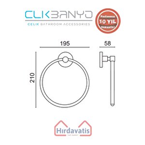 Paslanmaz Pirinç Flora Yuvarlak Havluluk
