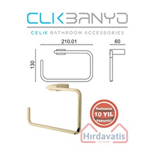 Paslanmaz Pirinç Altın Gold Titanik Kare Havluluk