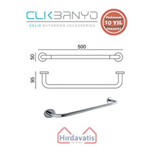 Paslanmaz Pirinç Dilek Uzun Havluluk 50cm
