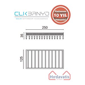 Paslanmaz Pirinç Swwor Lamalı ?ampuanlık Tekli 15x25cm