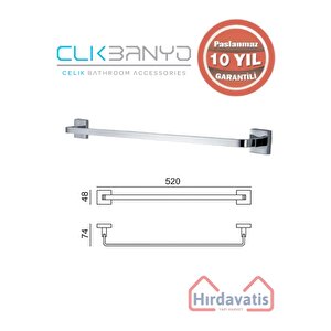 Paslanmaz Pirinç Tamay Havluluk 50cm