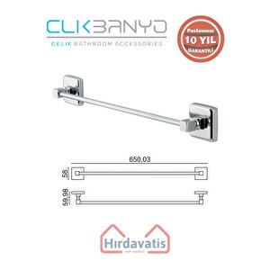 Paslanmaz Pirinç Kumru Uzun Havluluk 60cm