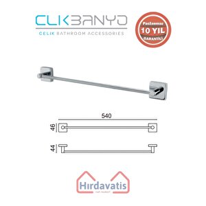 Paslanmaz Pirinç Vizyon Uzun Havluluk 50cm