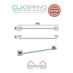 Paslanmaz Pirinç Vizyon Uzun Havluluk 50cm