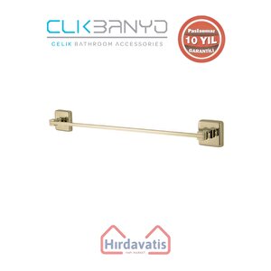 Paslanmaz Pirinç Kumru Uzun Havluluk 50cm Altın Sarı Gold
