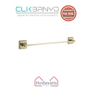 Paslanmaz Pirinç Kumru Uzun Havluluk 50cm Altın Sarı Gold
