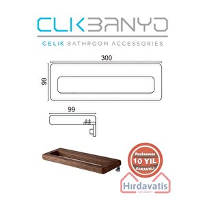 Paslanmaz Pirinç Selvi Havluluk 30cm