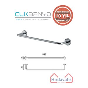 Paslanmaz Pirinç Eser Uzun Havluluk 50cm