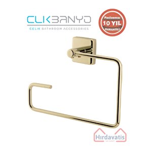 Paslanmaz Pirinç Vizyon Kare Havluluk Altın Sarı Gold