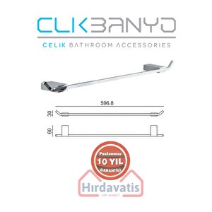 Paslanmaz Pirinç Titanik 60cm Uzun Havluluk