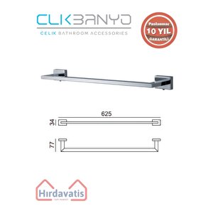Paslanmaz Pirinç Kenzo Uzun Havluluk 60cm