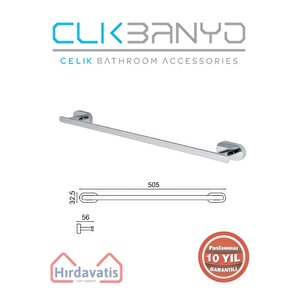 Paslanmaz Pirinç Zirve Uzun Havluluk 50cm