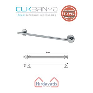Paslanmaz Pirinç Flora Uzun Havluluk 60cm