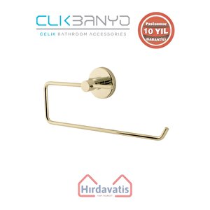 Paslanmaz Pirinç Flora Açık Kağıt Havluluk Altın Sarı Gold