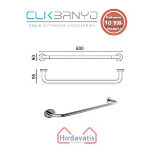 Paslanmaz Pirinç Dilek Uzun Havluluk 60cm