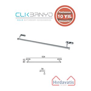 Paslanmaz Pirinç Vera Uzun Havluluk 50cm