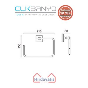 Paslanmaz Pirinç Kumru Kare Havluluk