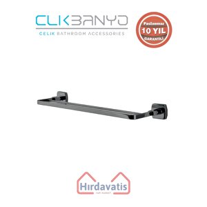 Paslanmaz Pirinç Milano 2’li Uzun Havluluk 50cm Mat Siyah