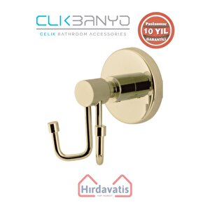 Paslanmaz Pirinç Flora Bornozluk Çiftli Altın Sarı Gold