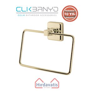 Paslanmaz Pirinç Kumru Kare Havluluk Altın Sarı Gold