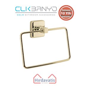 Paslanmaz Pirinç Kumru Kare Havluluk Altın Sarı Gold