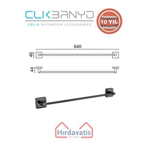 Paslanmaz Pirinç Vizyon Uzun Havluluk 60cm