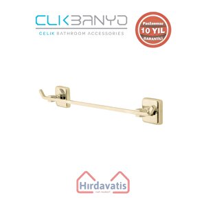 Paslanmaz Pirinç Kumru Uzun Havluluk 50cm Altın Sarı Gold