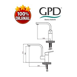 Ritmo Mtl85 Tek Gövde Lavabo Bataryası