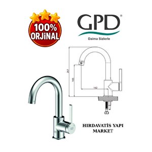 Gildo Mtl165 Tek Gövde Lavabo Bataryası